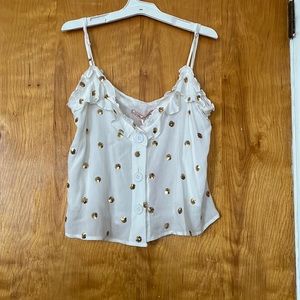 Traffic People white flouncy tank top